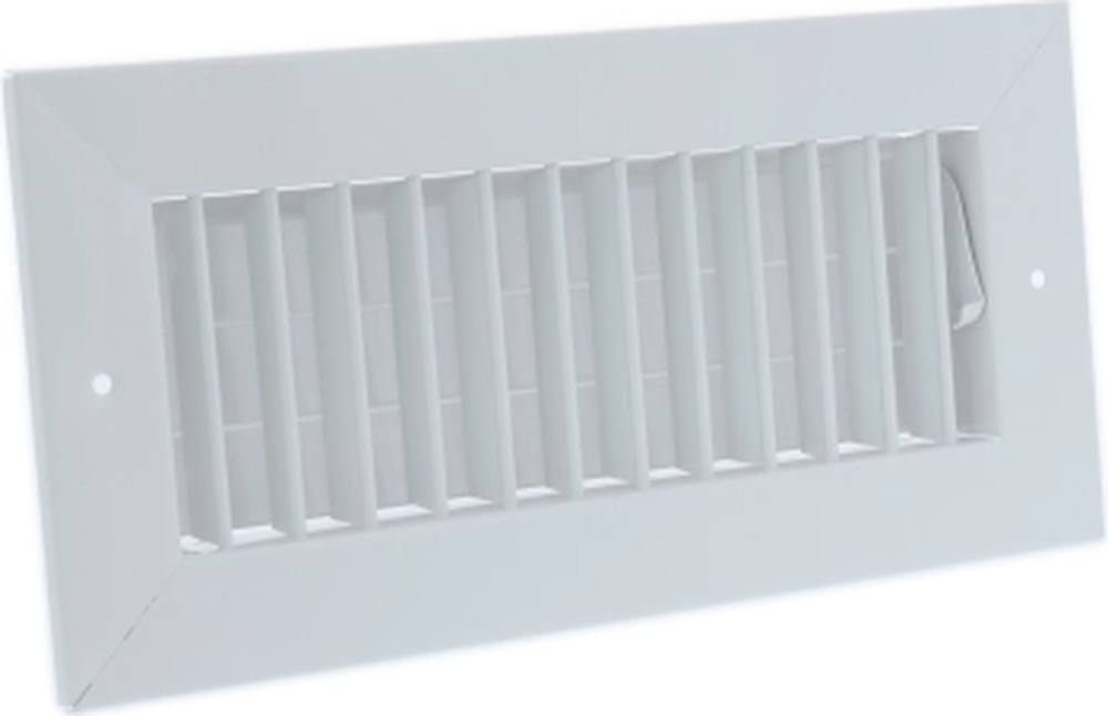 Steel/Aluminum 4-way Register, MS damper, 1/2in. Fi...