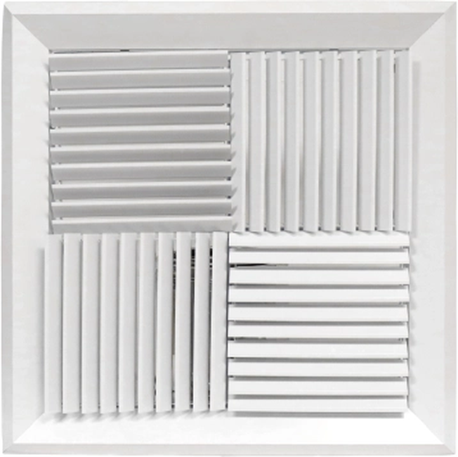 Aluminum Louvered Ceiling Diffuser, Beveled Margin