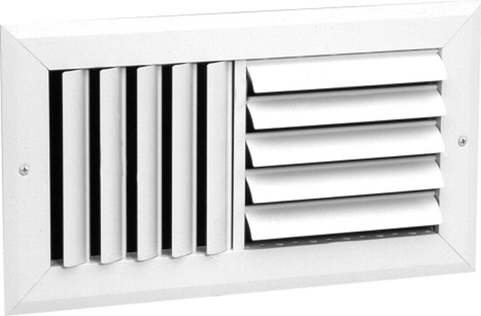 Aluminum Curved-Blade, 2-way Corner Left, No damper