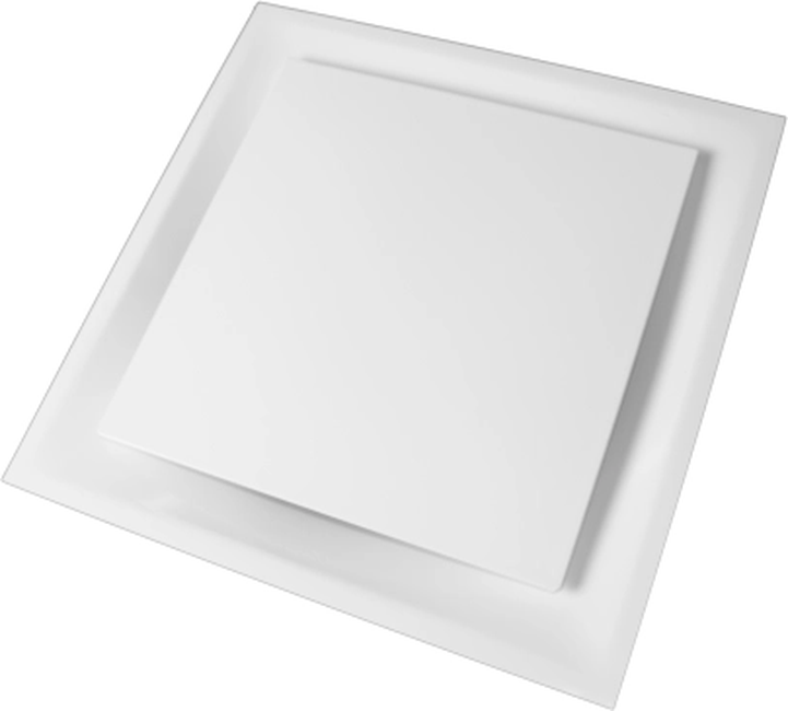 Steel/Aluminum 4-way Diffuser, 2 Cone Design, 6in.-...